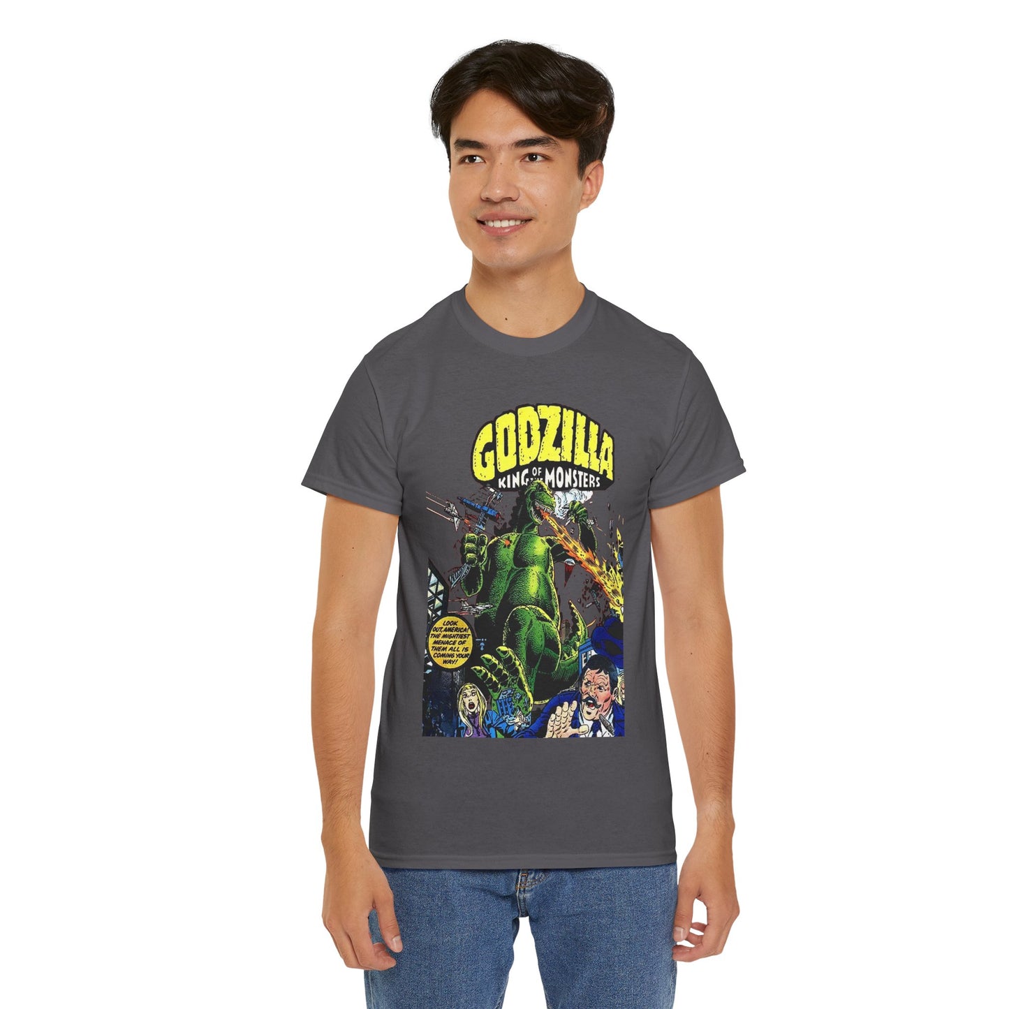 Godzilla T-Shirt - King of the Monsters - 1970s Comic Series - Marvel Comics - Bronze Age Monster Comic