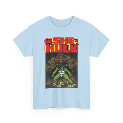 Savage She-Hulk & Man-Thing T-Shirt - Michael Golden Art - Marvel Comics