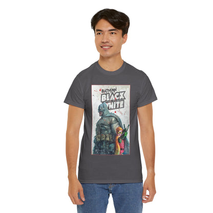 Batman: Black & White T-Shirt - Bill Sienkiewicz Art - Dark Knight Returns - Batman & Robin (Carrie Kelley) - DC Comics