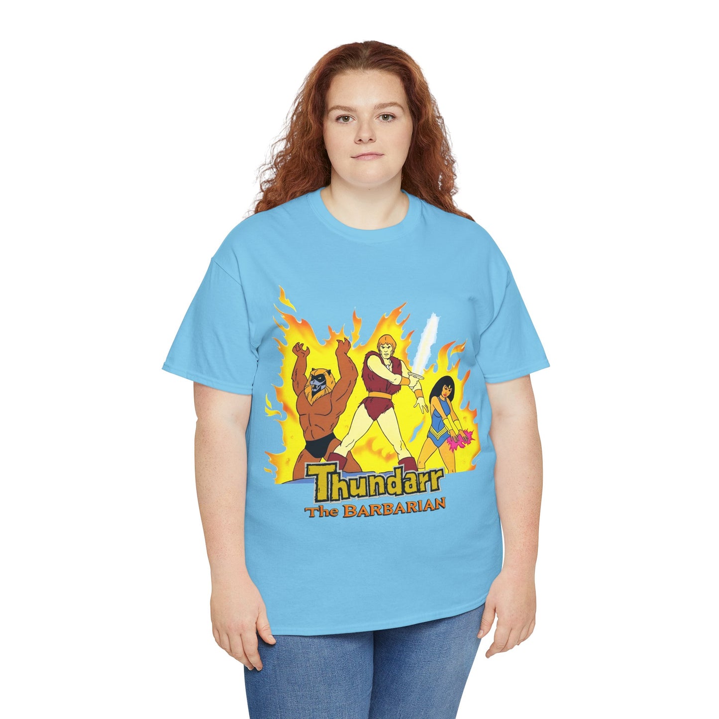 Thundarr the Barbarian T-Shirt - Princess Ariel, Ookla the Mok - Ruby-Spears Saturday Morning Cartoon - 1980s