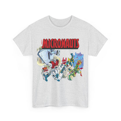 Micronauts T-Shirt - Jackson Guice Art - Arcturus Rann, Biotron, Marionette, Acroyear, Bug - Marvel Comics