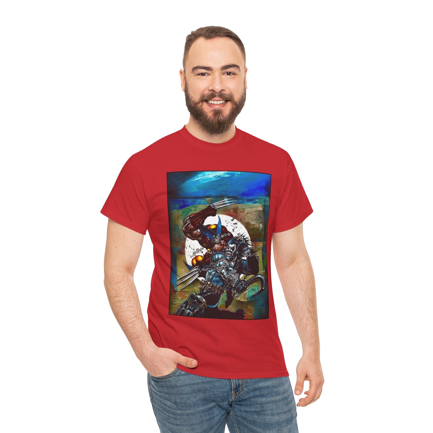 Lobo/Wolverine T-Shirt - Simon Bisley Art - DC/Marvel Comics