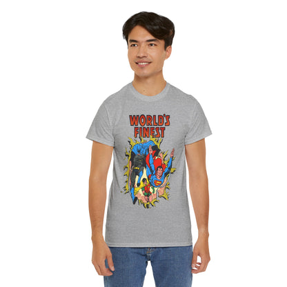 World's Finest T-Shirt - George Perez Art - Superman, Batman, Robin - DC Comics