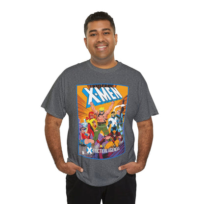 Uncanny X-Men T-Shirt - Jim Lee Art - Wolverine, Cyclops, Jean Grey, Cable, Iceman, Havok, Jubilee - X-Tinction Agenda - Marvel Comics