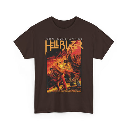 John Constantine Hellblazer T-Shirt - Lee Bermejo Art - #236 Cover - Dog Lifting a Leg on a Zombie - Vertigo Comics, DC Comics