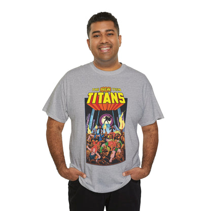 New Teen Titans T-Shirt - George Perez Art - #22 Cover - Wonder Girl, Robin, Raven, Kid Flash - Brother Blood Story - DC Comics