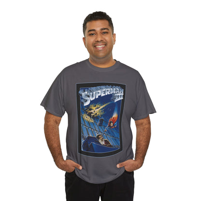 Superman III T-Shirt - Movie Poster Art - Christopher Reeve & Richard Pryor - Metropolis, Man of Steel - DC Comics