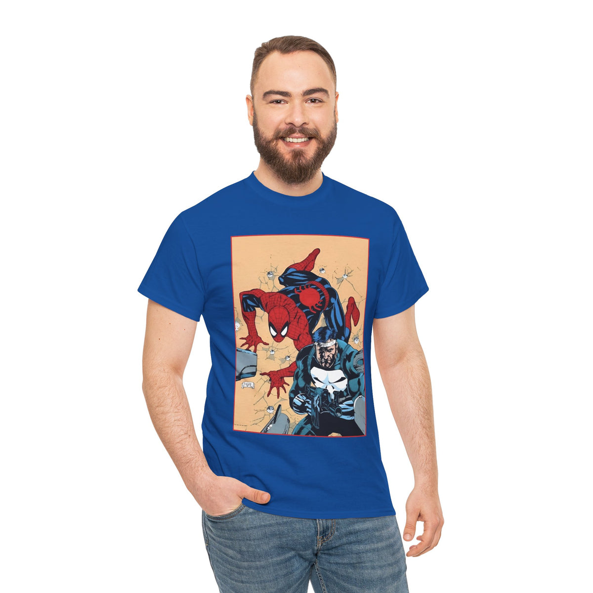 Spider-Man & Punisher T-Shirt - Jim Lee Art - Marvel Comics