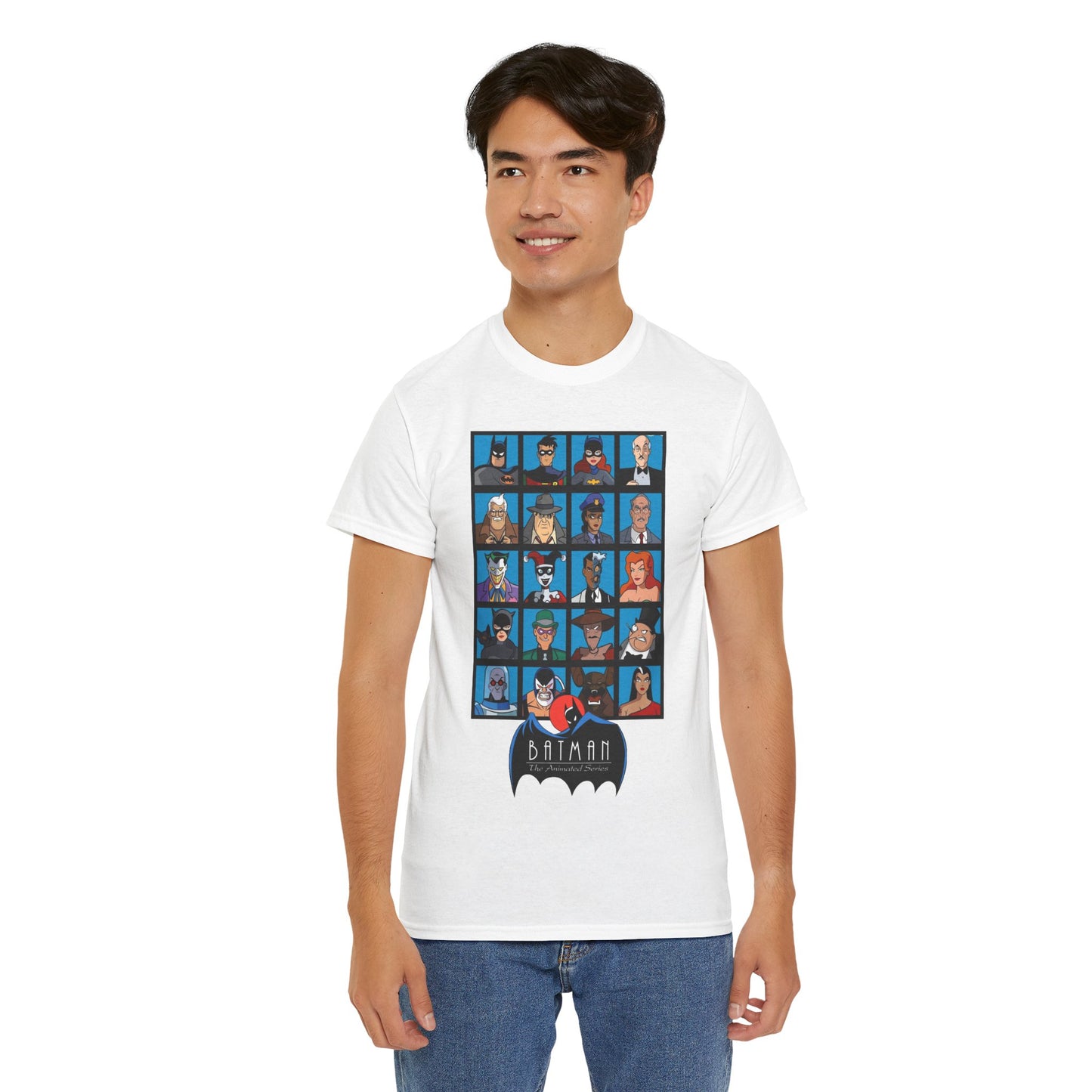 Batman T-Shirt - Animated Series - Harley Quinn, Batgirl, Joker, Bane, Robin, Two-Face, Catwoman, Riddler - Classic TV Cartoon Series
