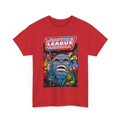 Justice League of America T-Shirt - George Perez Art - JLA/JSA/New Gods Crossover - Darkseid, Orion, Mr Miracle, Huntress, Firestorm, Dr Fate - DC Comics