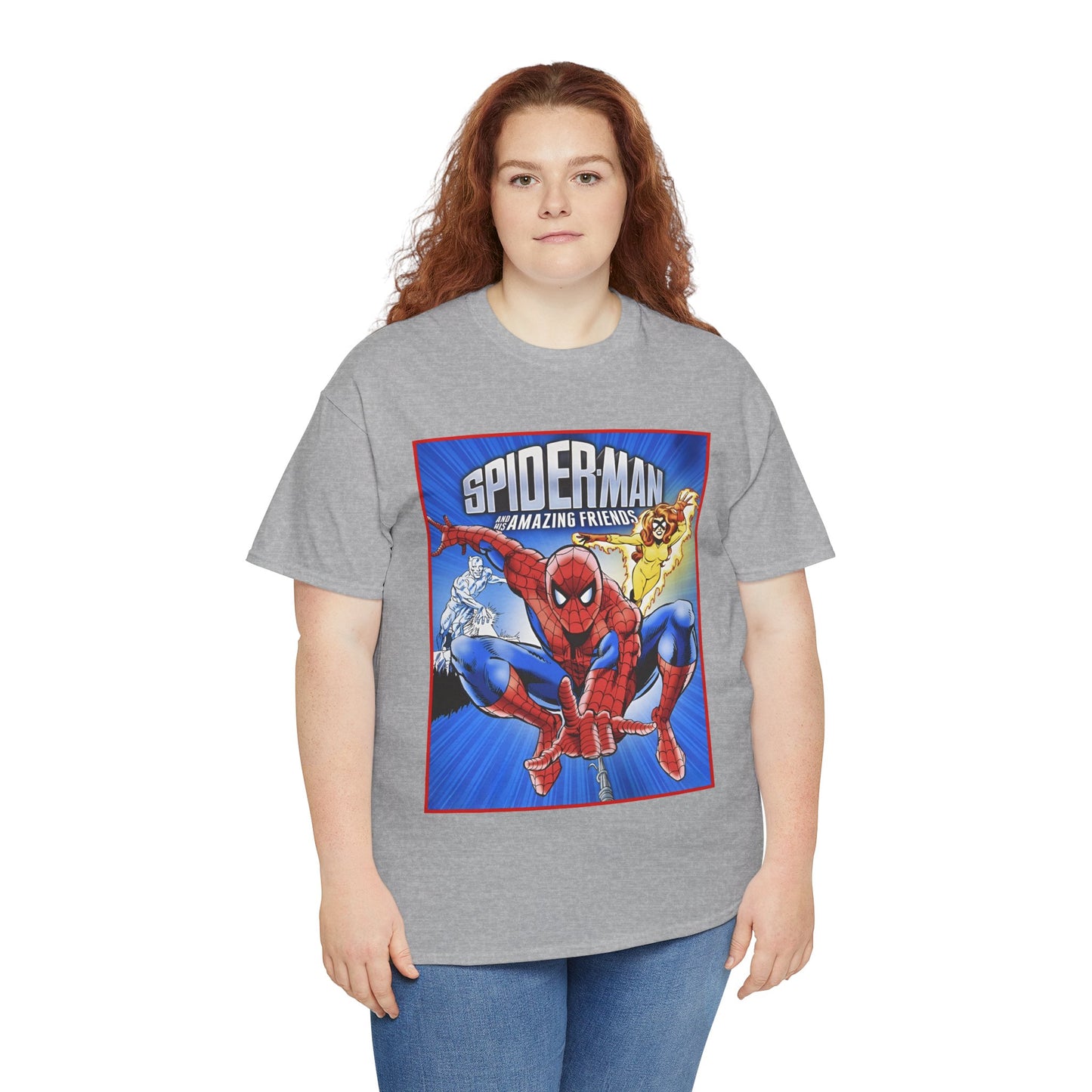 Spider-Man & His Amazing Friends T-Shirt - Firestar, Iceman - Popular 1980s Saturday Morning Cartoon - Marvel Comics
