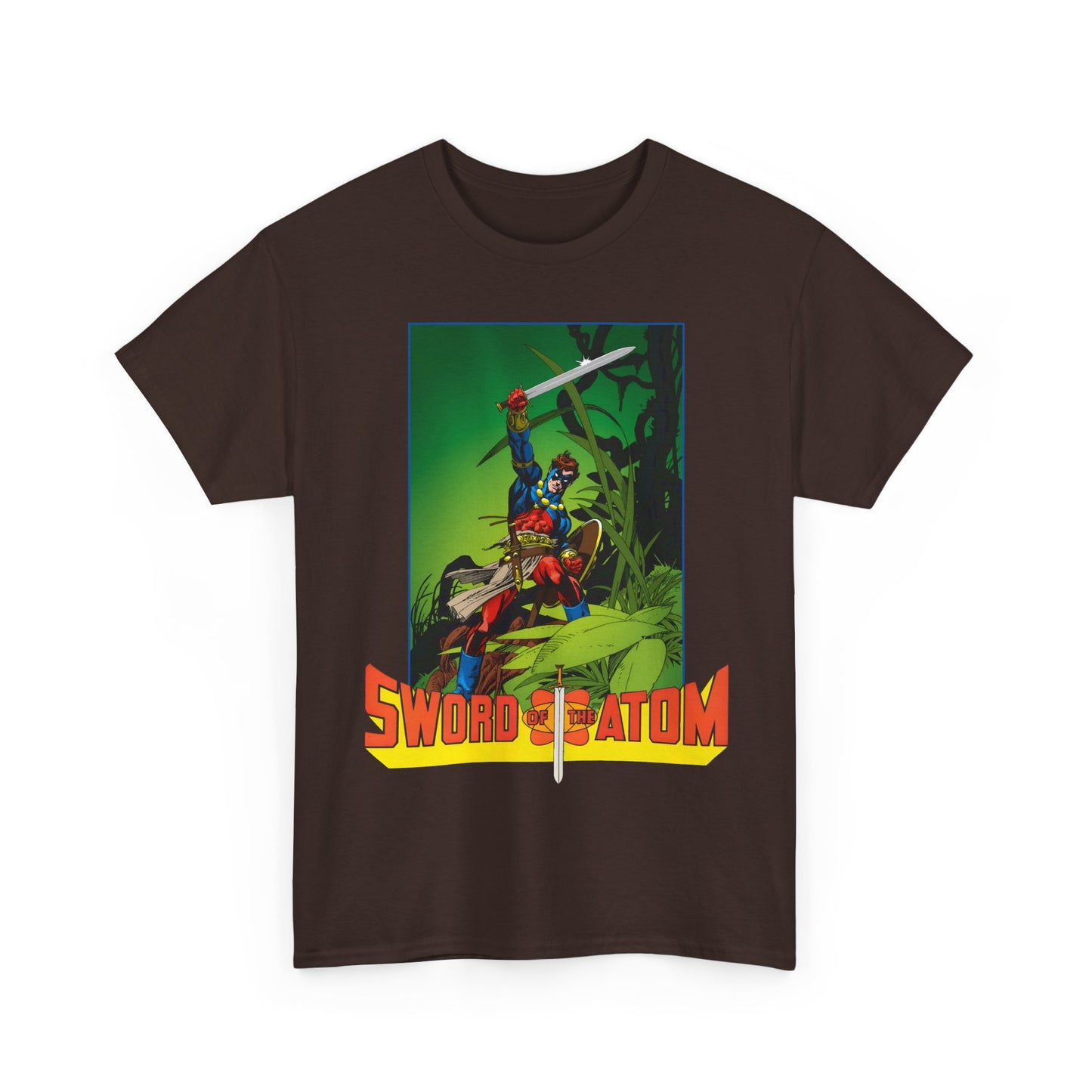 Sword of the Atom T-Shirt - Gil Kane Art - Ray Palmer in Morlaidh - Popular DC Comic Story from the 1980s