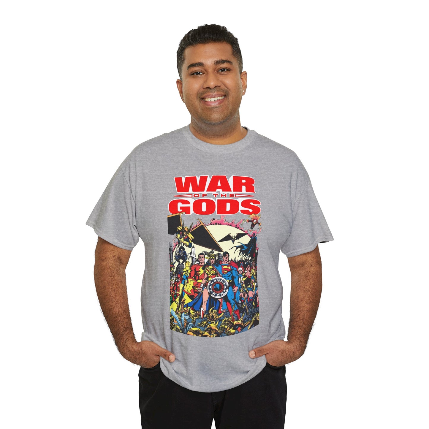War of the Gods T-Shirt - George Perez Art - Wonder Woman Story - Superman, Captain Marvel, Hawkman, Firestorm, Dr Fate, Troia, Lobo, Batman - DC Comics