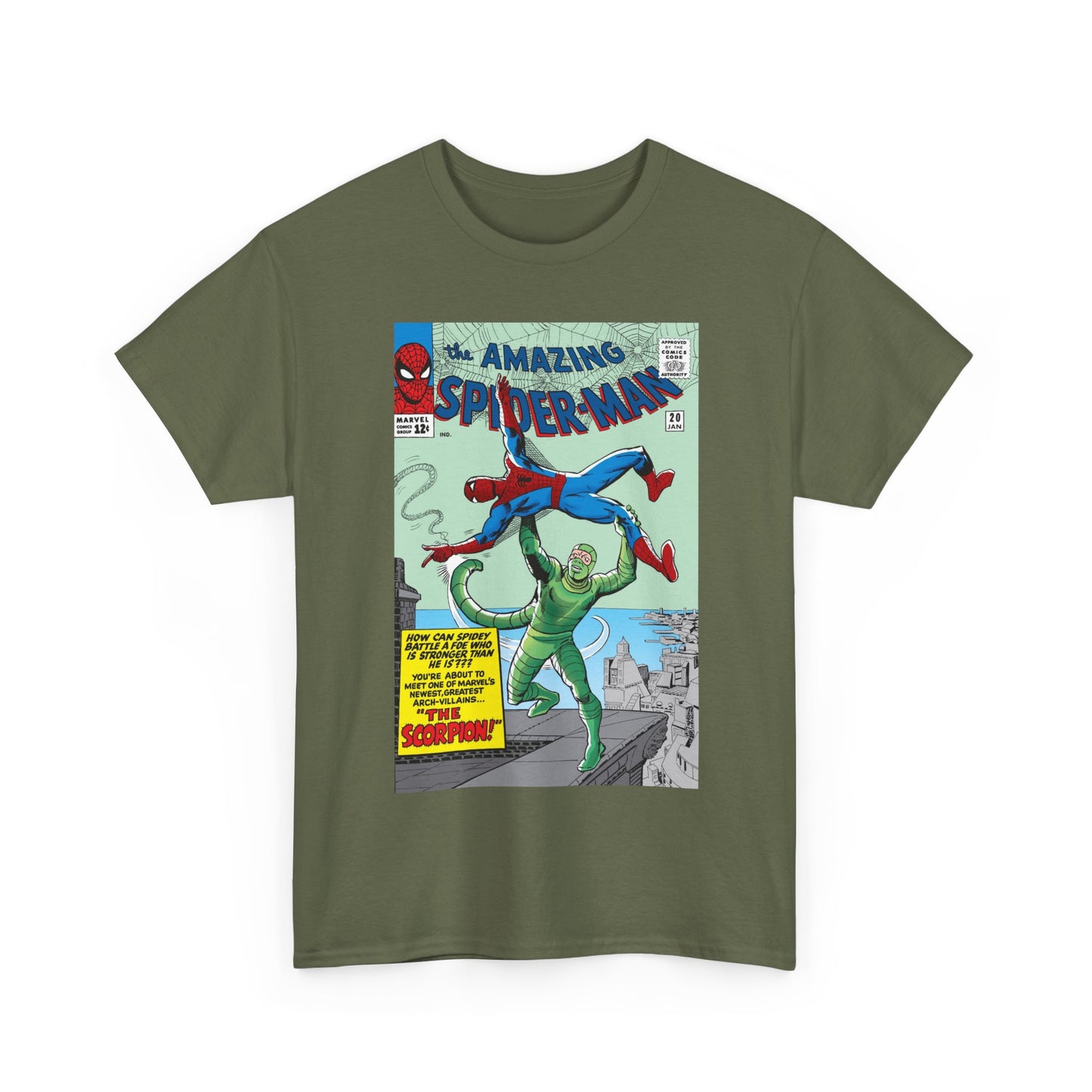 Amazing Spider-Man T-Shirt - Steve Ditko Art - Vs The Scorpion - Marvel Comics
