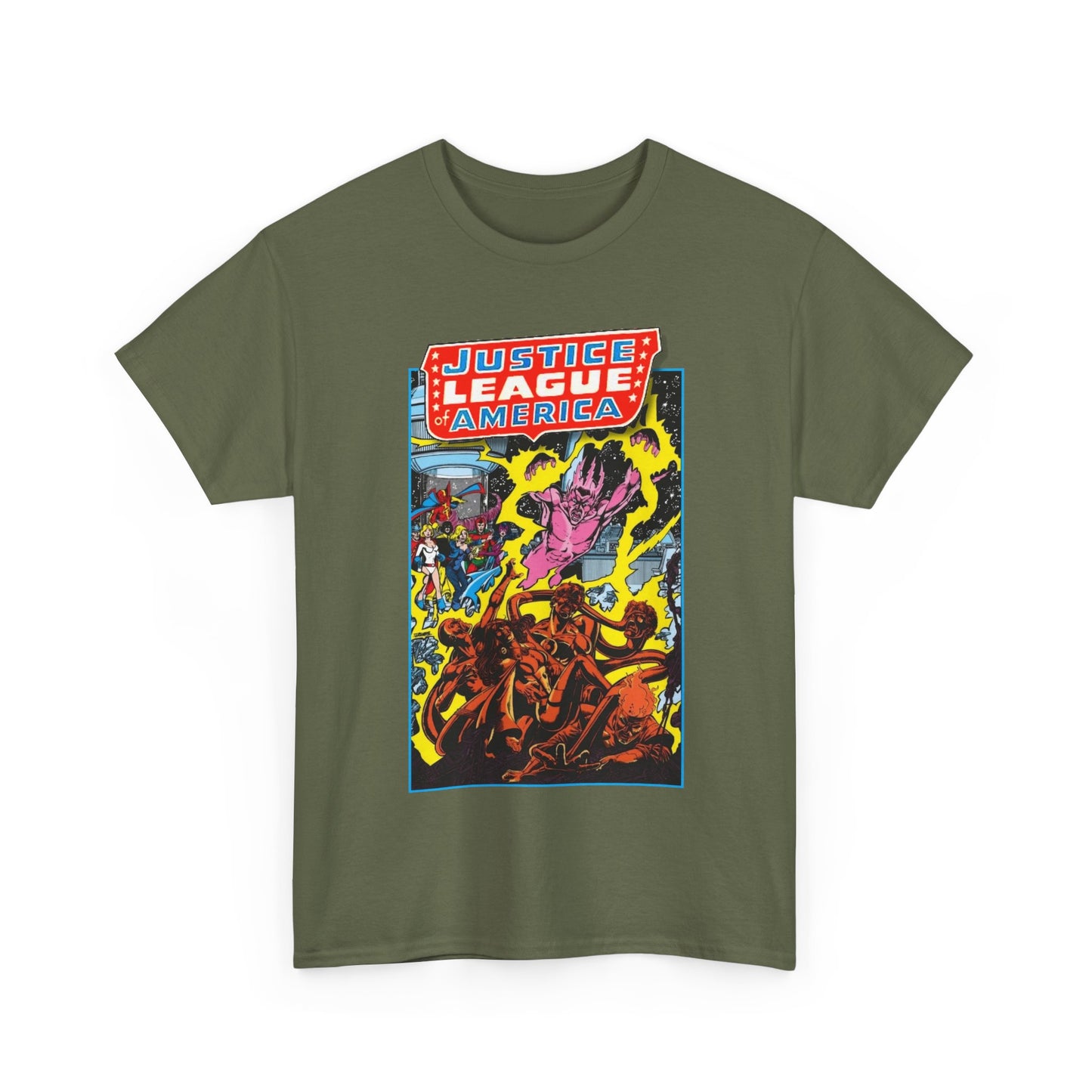 Justice League of America T-Shirt - George Perez Art - JSA Team-Up Cover - DC Comics