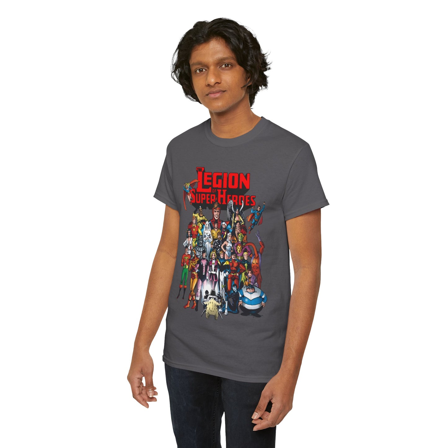 Legion of Super-Heroes T-Shirt - #300 Cover Art - Cosmic Boy, Saturn Girl, Superboy, Wildfire, Mon-El, Dream Girl, Brainiac 5, Supergirl - DC Comics