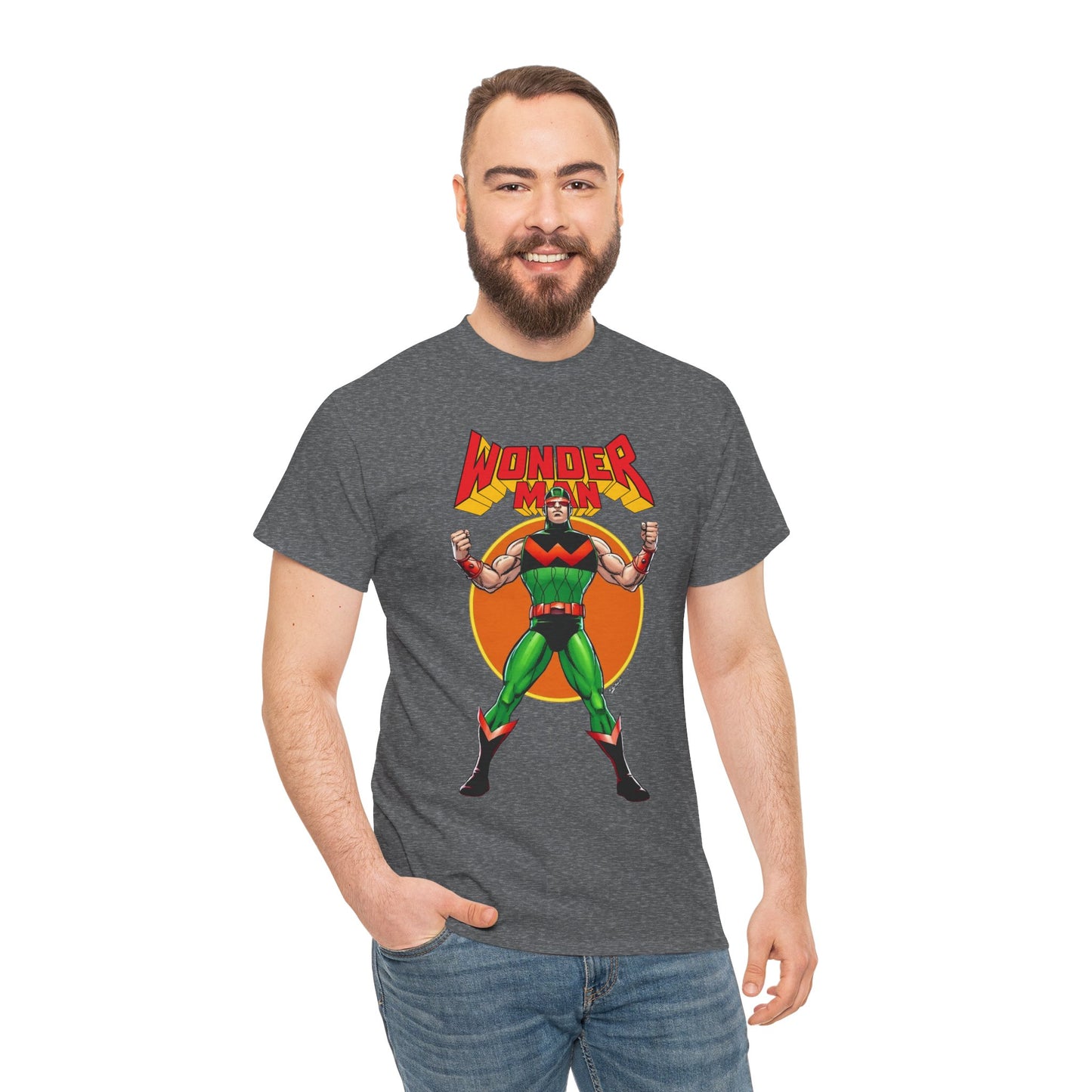 Wonder Man T-Shirt - Classic George Perez Art - Simon Williams, Avengers Member - Popular Marvel Comics Character