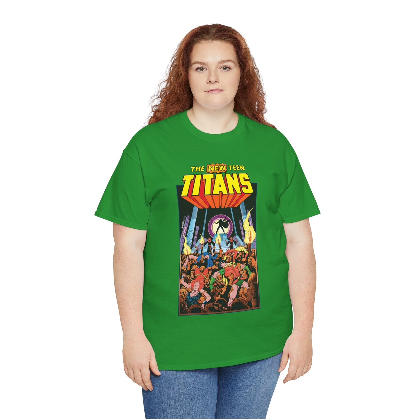 New Teen Titans T-Shirt - George Perez Art - #22 Cover - Wonder Girl, Robin, Raven, Kid Flash - Brother Blood Story - DC Comics