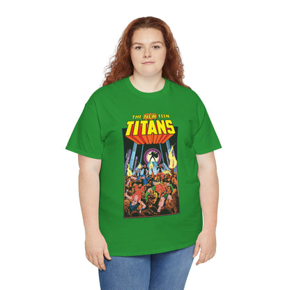 New Teen Titans T-Shirt - George Perez Art - #22 Cover - Wonder Girl, Robin, Raven, Kid Flash - Brother Blood Story - DC Comics