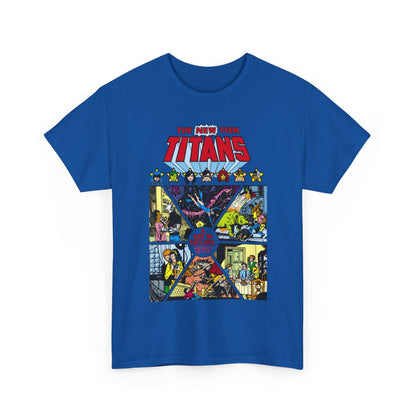 New Teen Titans T-Shirt - George Perez Art - #8 Cover - A Day in the Life - Robin, Wonder Girl, Cyborg, Starfire, Raven, Changeling, Kid Flash - DC Comics