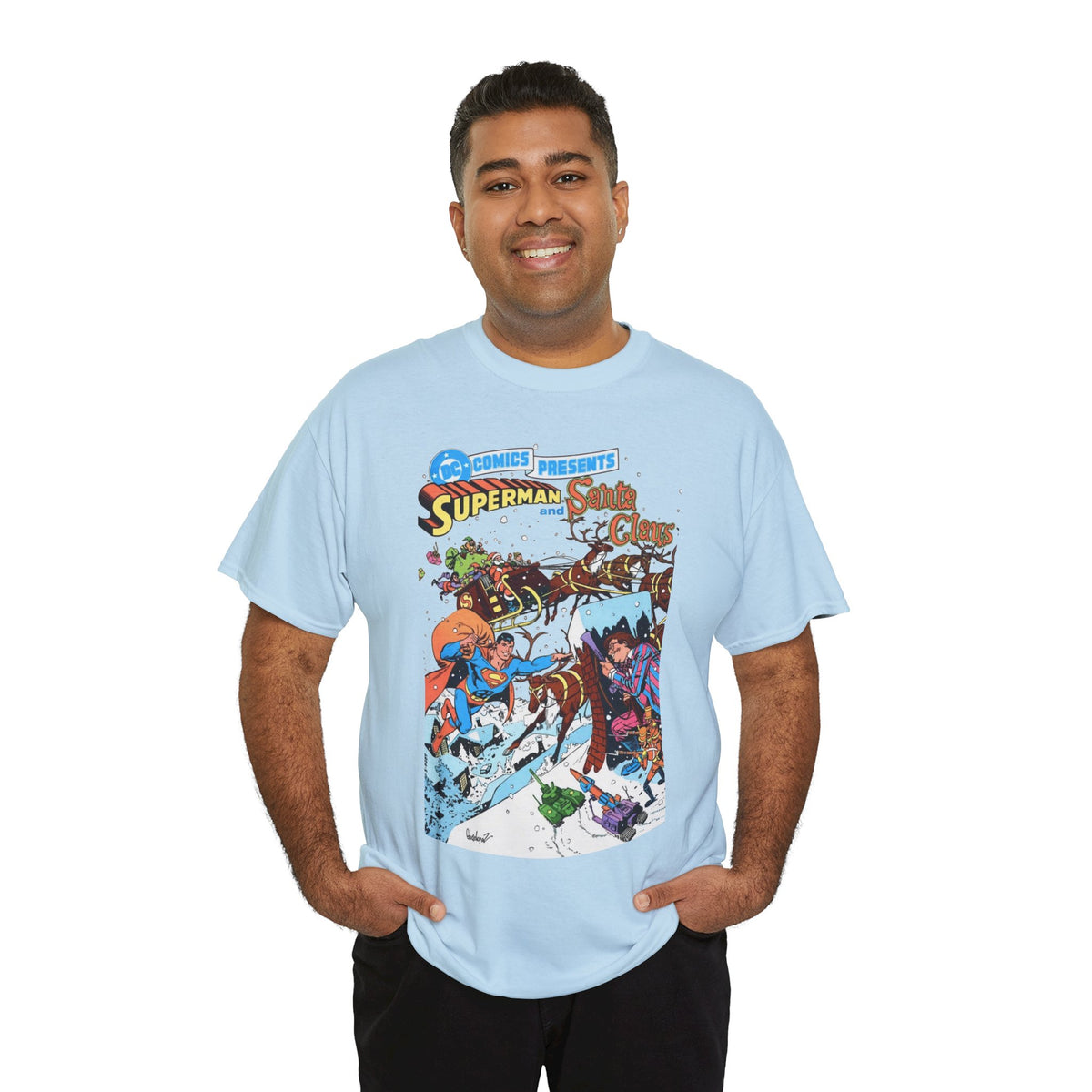 Superman & Santa Claus T-Shirt - José Luis García-López Art - DC Comics Presents #67 - Vs. Toyman