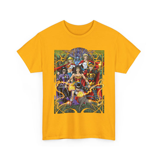 Justice League of Amazons T-Shirt - George Perez Art - Wonder Woman, Zatanna, Supergirl, Power Girl, Huntress, Big Barda - JLA - DC Comics