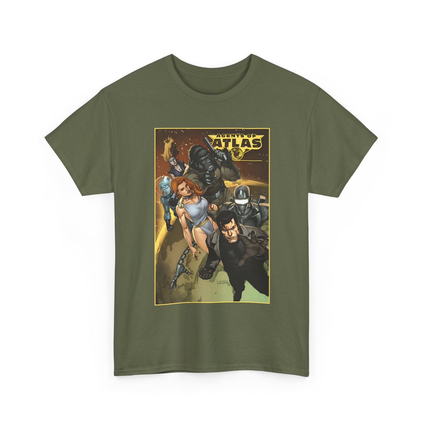 Agents of Atlas T-Shirt - FBI Agent Jimmy Woo, Marvel Boy, Venus, the Human Robot and Gorilla Man - Marvel Comics
