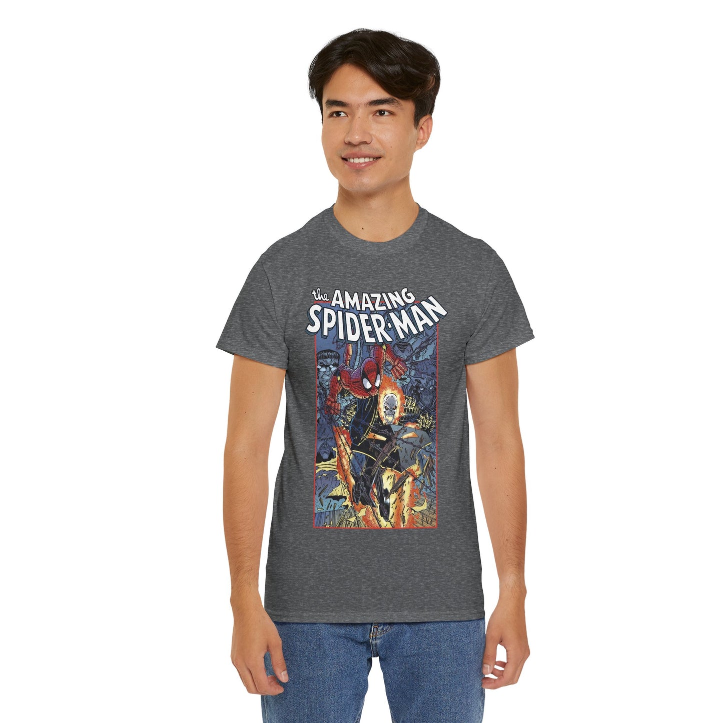 Amazing Spider-Man & Ghost Rider T-Shirt - Erik Larsen Art - Sinister Six - Marvel Comics