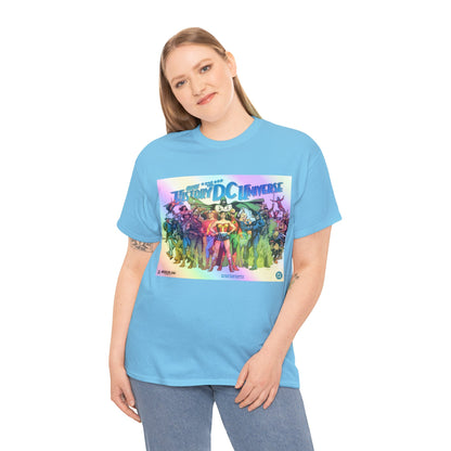 New History of the DC Universe T-Shirt - Wonder Woman, Wildcat, Black Canary, Sgt. Rock, Etrigan, Spectre, Jonah Hex - DC Comics