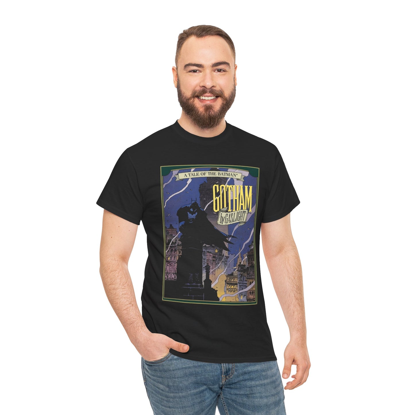 Batman: Gotham by Gaslight T-Shirt - Mike Mignola Art - 19th Century Jack the Ripper Story - Elseworlds - DC Comics