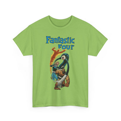 Fantastic Four T-Shirt - John Byrne Art - Invisible Woman, Reed Richards, The Thing, Human Torch - Marvel Comics