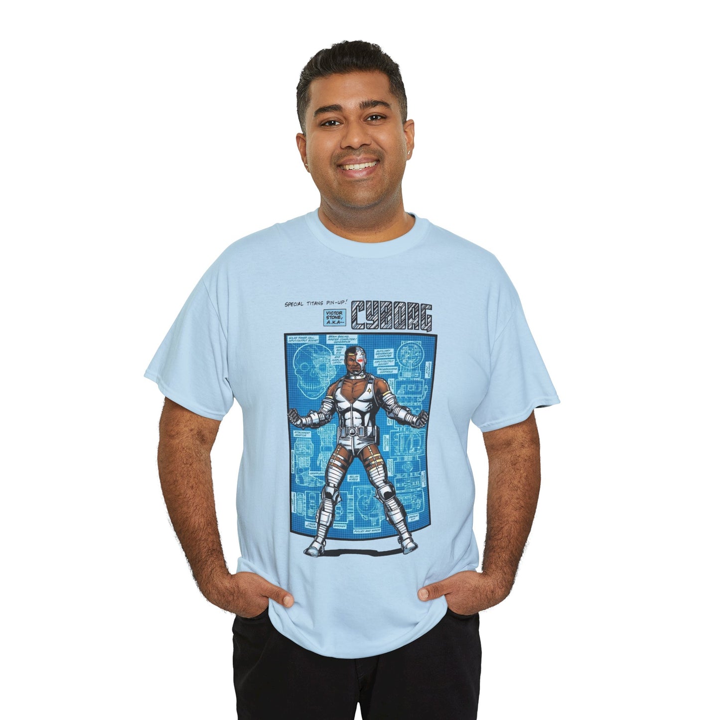 Cyborg T-Shirt - George Perez Art - New Teen Titans Pin-Up Poster - Victor Stone - DC Comics