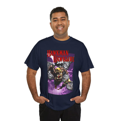 Hawkman & Hawkgirl T-Shirt - David Finch Art - Carter & Shayera Hall - JLA & JSA Members - DC Comics