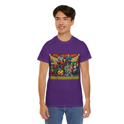 JSA T-Shirt - Sandman, Starman, Atom, Dr Fate, Mr Terrific, Flash, Green Lantern - DC Comics - Justice Society of America - Golden Age