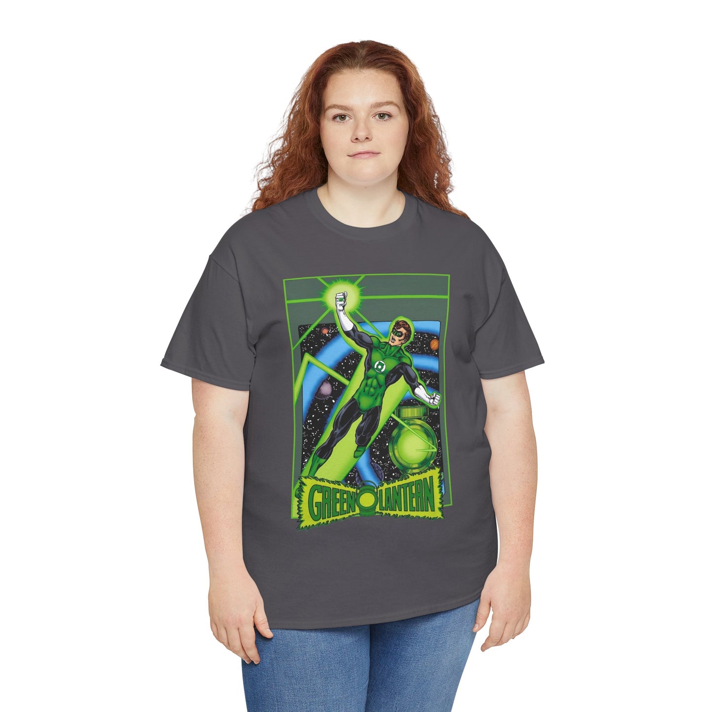 Green Lantern T-Shirt - George Perez JLA Postcard Art - DC Comics - Hal Jordan - Sector 2814 - Justice League Member