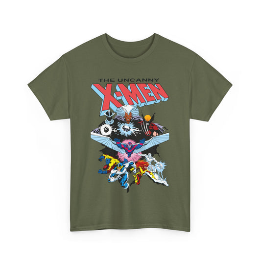 X-Men/X-Factor T-Shirt - Cyclops, Storm, Jean Grey, Iceman, Beast, Wolverine - Marvel Comics - From the Inferno Storyline - Mutant Battle
