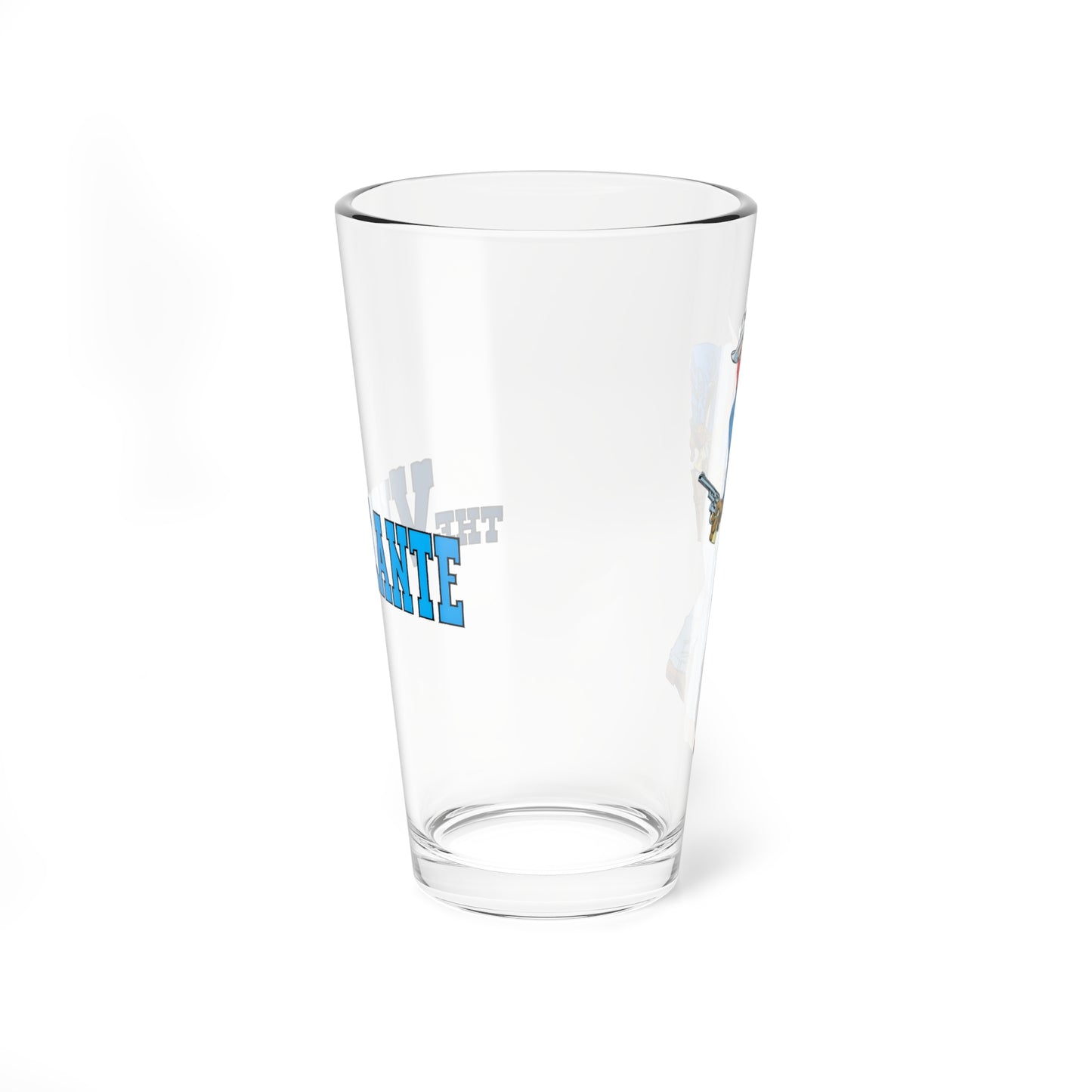 Vigilante Pint Glass, 16oz - Gray Morrow Art - Golden Age Character - Seven Soldiers of Victory - DC Comics