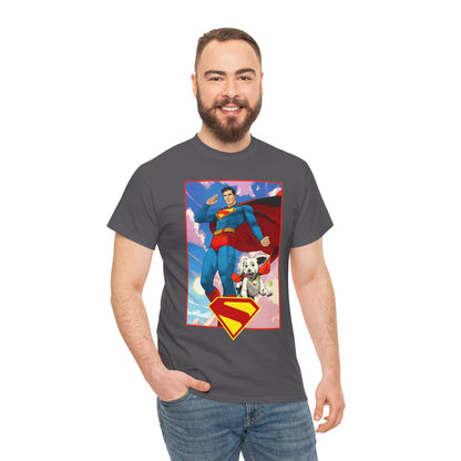 Superman & Krypto T-Shirt - DC Comics - New James Gunn Movie 2025 - Dan Mora Art - Man of Steel