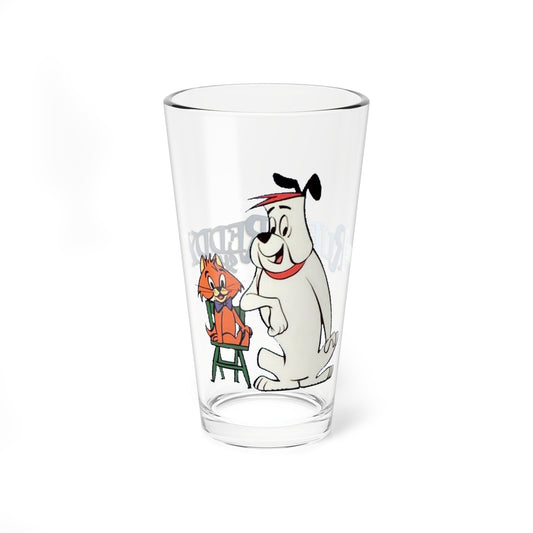 Ruff and Reddy Show Pint Glass, 16oz - Beloved Hanna-Barbera Cartoon 1950s TV - Classic Animation - Early Saturday Morning Cartoon