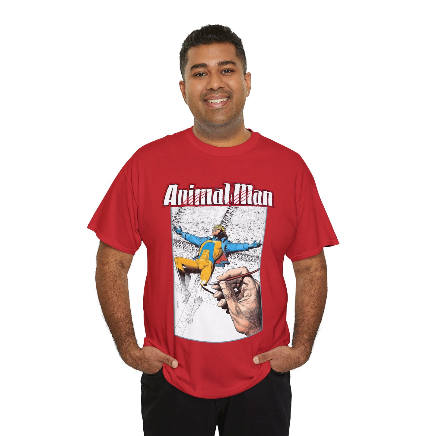 Animal Man T-Shirt - Brian Bolland Art - Buddy Baker - DC Comics, Vertigo Comics 1980s Series - Grant Morrison Stories