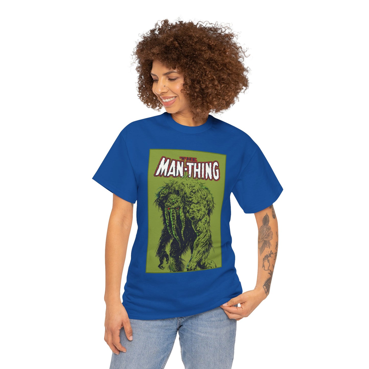 Man-Thing T-Shirt - Marvel Comics - Whatever Knows Fear Burns At The Touch - Swamp Monster