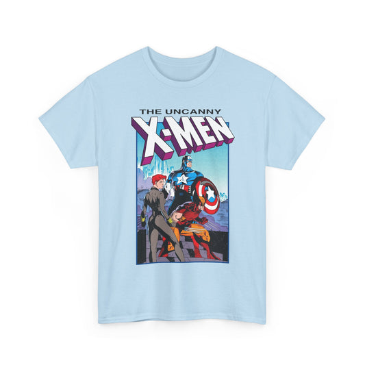 Uncanny X-Men T-Shirt - Jim Lee Art - #268 Cover - Captain America, Black Widow, Wolverine - Marvel Comics