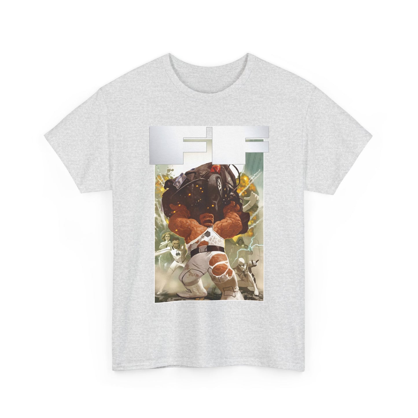 FF T-Shirt - Daniel Acuna Art - Fantastic Four - Mr. Fantastic, Invisible Woman, Thing, Spider-Man - Marvel Comics