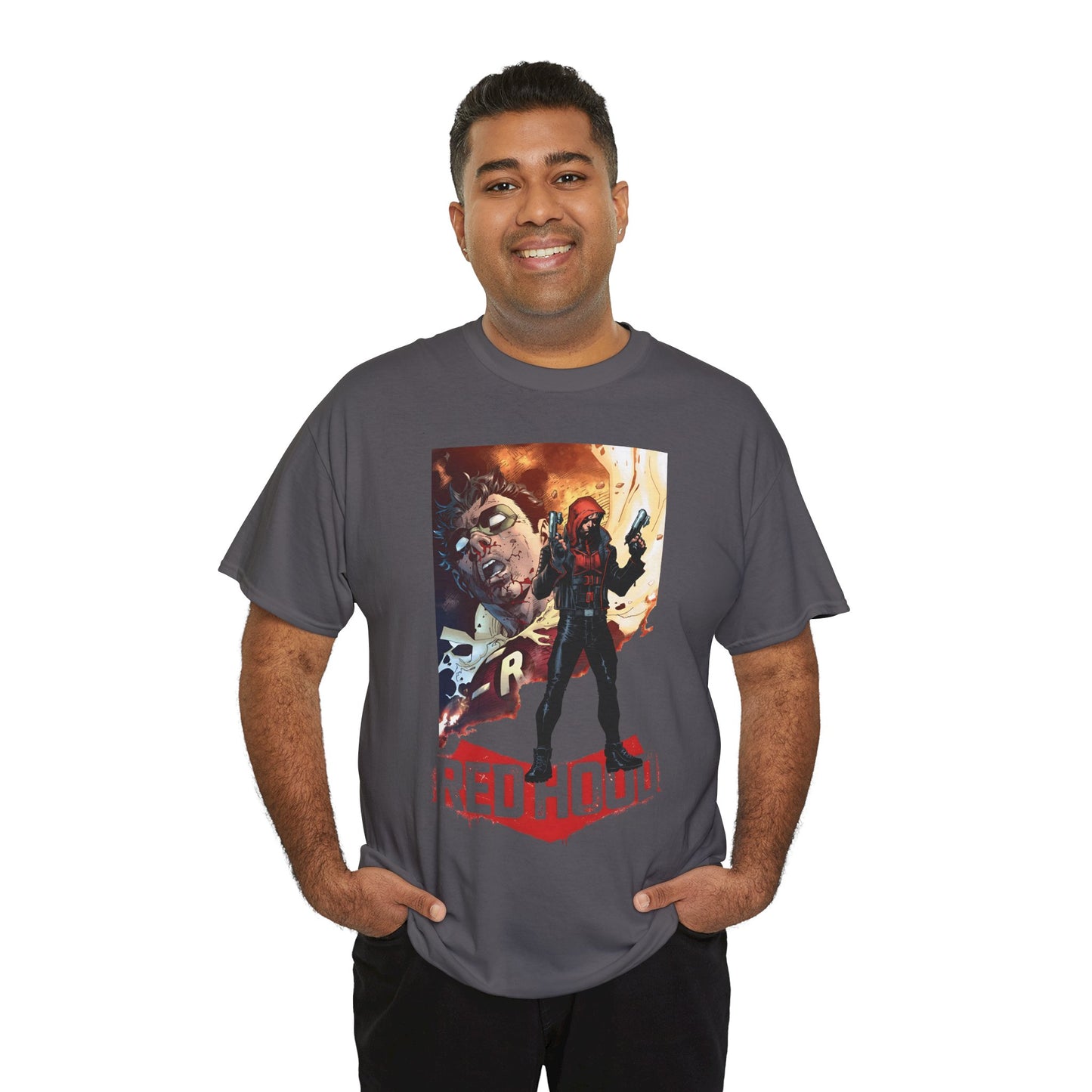 Red Hood T-Shirt - Jim Lee Art - Jason Todd, Batman Sidekick - Gotham Hero - DC Comics