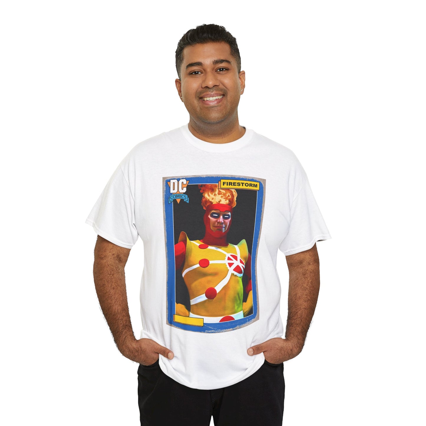 Firestorm T-Shirt - Mark Spears Art - DC Universe Trading Card Homage - Ronnie Raymond - DC Comics