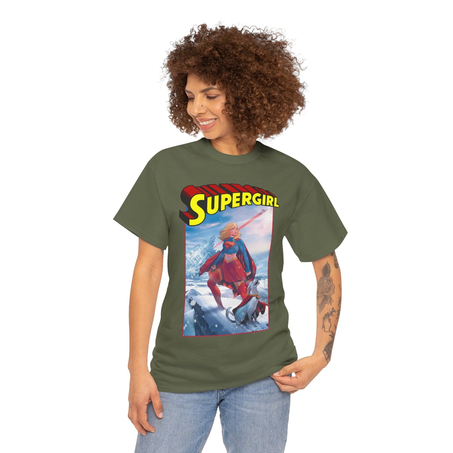 Supergirl & Krypto T-Shirt - Lucas Meyer Art - New 2026 Movie with Milly Alcock - DC Comics