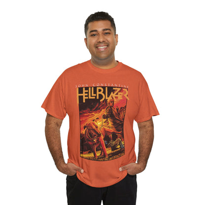 John Constantine Hellblazer T-Shirt - Lee Bermejo Art - #236 Cover - Dog Lifting a Leg on a Zombie - Vertigo Comics, DC Comics