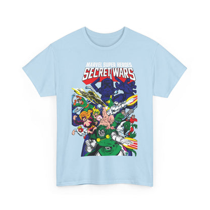 Marvel Super-Heroes Secret Wars T-Shirt - The Bad Guys - Dr Doom, Galactus, Doctor Octopus, Titania, Absorbing Man, Enchantress - Marvel Comics Series