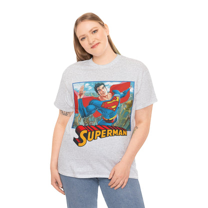 Superman T-Shirt - Guillem March Art - Variant Connecting Cover Art - Flying Over Metropolis - DC Comics All-In