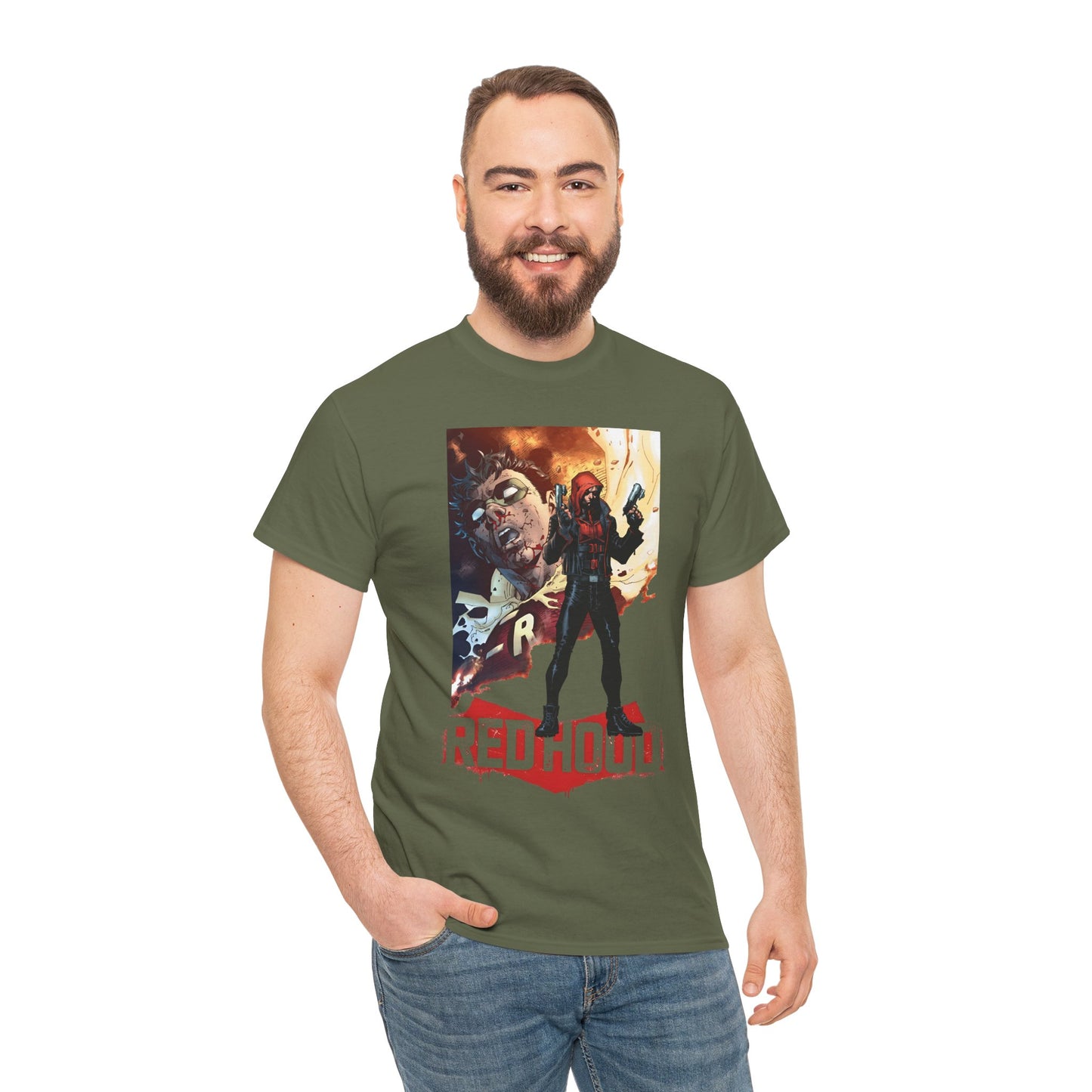 Red Hood T-Shirt - Jim Lee Art - Jason Todd, Batman Sidekick - Gotham Hero - DC Comics